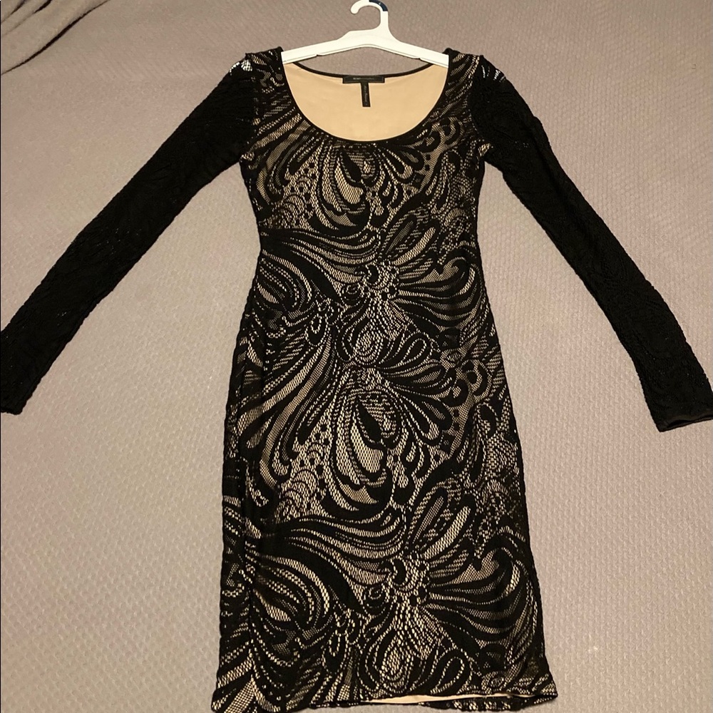 BCBG MAXazria long sleeve lace dress